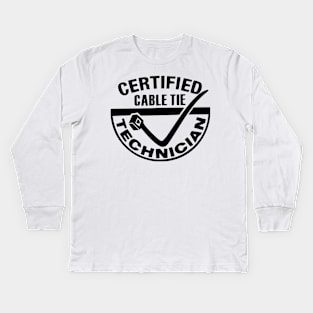 Cable tie technician Kids Long Sleeve T-Shirt